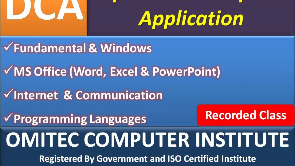 Diploma in Computer Application - DCA