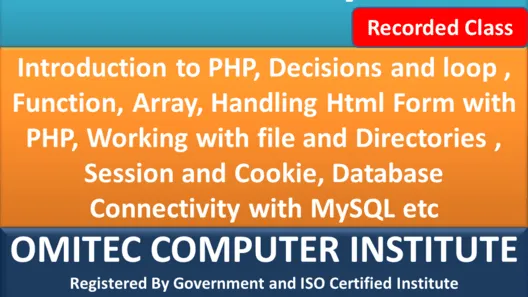 Certificate in PHP with My SQL - PHP with My SQL