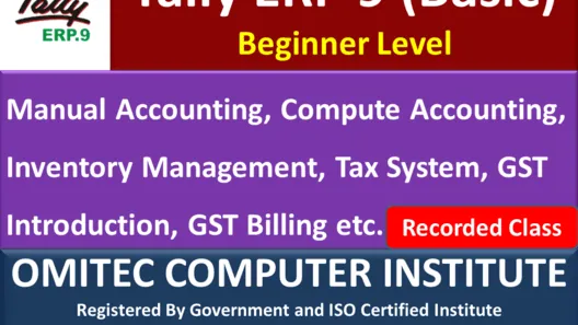 Certificate in Computer Accounting with Tally ERP9 - Tally ERP 9 (Basic)